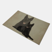 Black German Shepherd Dog - GSD Deurmat (Schuin)
