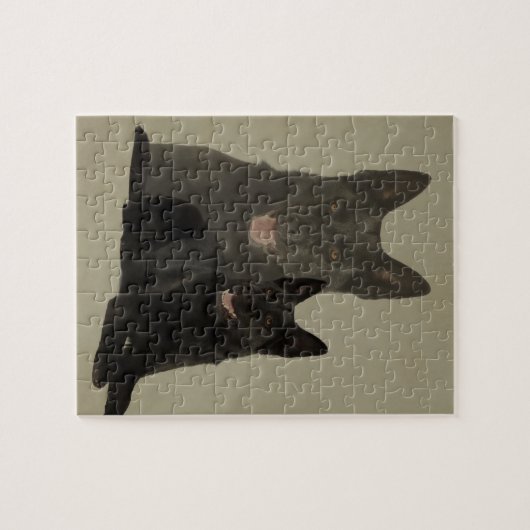 Black German Shepherd Dog - GSD Legpuzzel (Horizontaal)