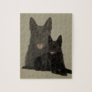 Black German Shepherd Dog - GSD Legpuzzel