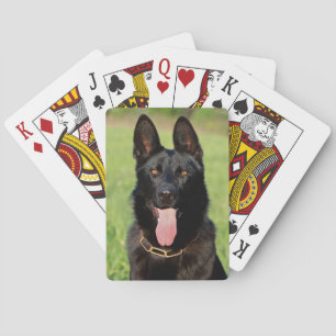 Black German Shepherd Dog - GSD Puppy Pokerkaarten