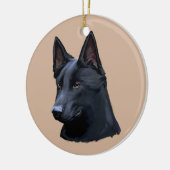Black German Shepherd Dog Keramisch Ornament (Links)