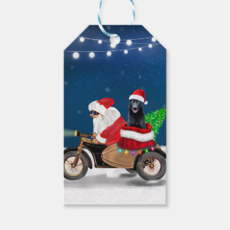 Black German Shepherd Dog kerstkerstkerstkerstkers Cadeaulabel