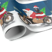 Black German Shepherd Dog kerstkerstkerstkerstkers Cadeaupapier (Rol Hoek)