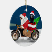 Black German Shepherd Dog kerstkerstkerstkerstkers Keramisch Ornament (Rechts)