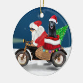 Black German Shepherd Dog kerstkerstkerstkerstkers Keramisch Ornament (Links)