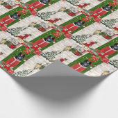 Black German Shepherd Dog Kerstmis Cadeaupapier (Hoek)