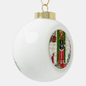 Black German Shepherd Dog Kerstmis Keramische Bal Ornament (Links)