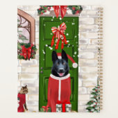 Black German Shepherd Dog Kerstmis Planner (Achterkant)