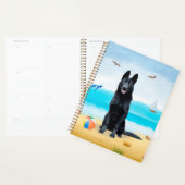 Black German Shepherd Dog on Beach Planner (Display)