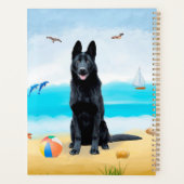 Black German Shepherd Dog on Beach Planner (Achterkant)