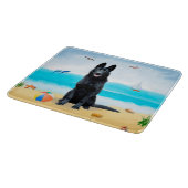 Black German Shepherd Dog on Beach Snijplank (Hoek)