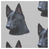 Black German Shepherd Dog Stof (Close Up)