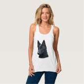 Black German Shepherd Dog Tanktop (Volledige Voorkant)