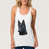 Black German Shepherd Dog Tanktop (Voorkant)