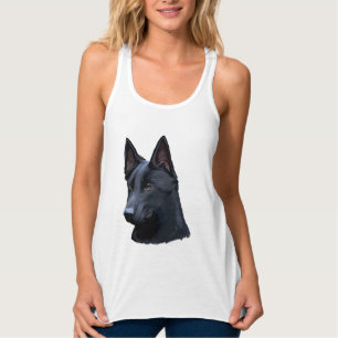Black German Shepherd Dog Tanktop