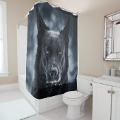 Black German Shepherd Douchegordijn
