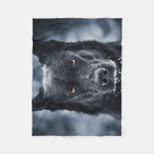 Black German Shepherd Fleece Deken (Voorkant)