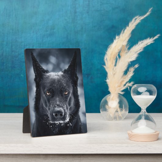 Black German Shepherd Fotoplaat (Zijkant)