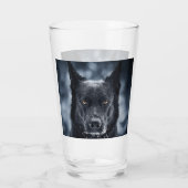 Black German Shepherd Glas (Achterkant)