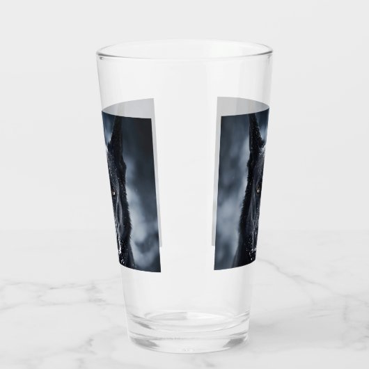 Black German Shepherd Glas (Links)