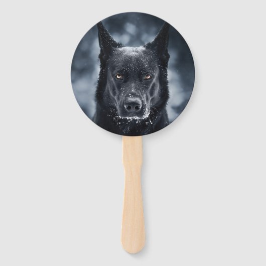 Black German Shepherd Handwaaier (Achterkant)