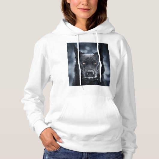 Black German Shepherd Hoodie (Voorkant)