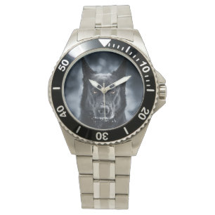 Black German Shepherd Horloge