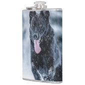 Black German Shepherd in snow Duvet Cover Heupfles (Links)