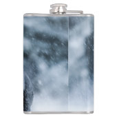 Black German Shepherd in snow Duvet Cover Heupfles (Achterkant)