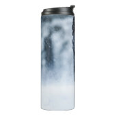 Black German Shepherd in snow Duvet Cover Thermosbeker (Gedraaid links)