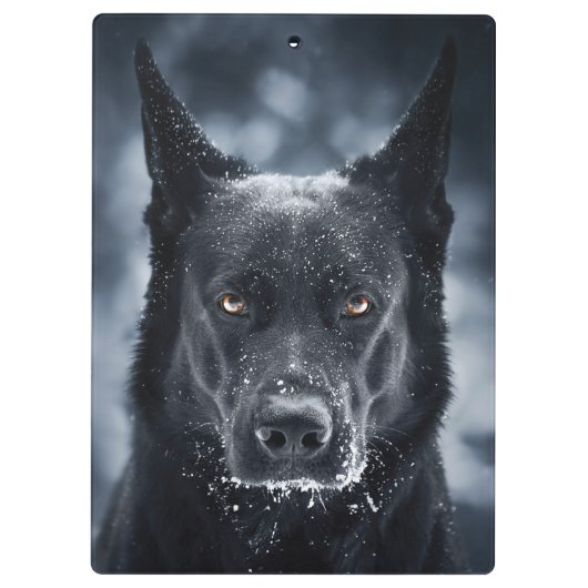 Black German Shepherd Klembord (Achterkant)