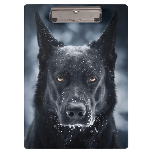 Black German Shepherd Klembord (Voorkant)