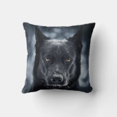 Black German Shepherd Kussen (Achterkant)