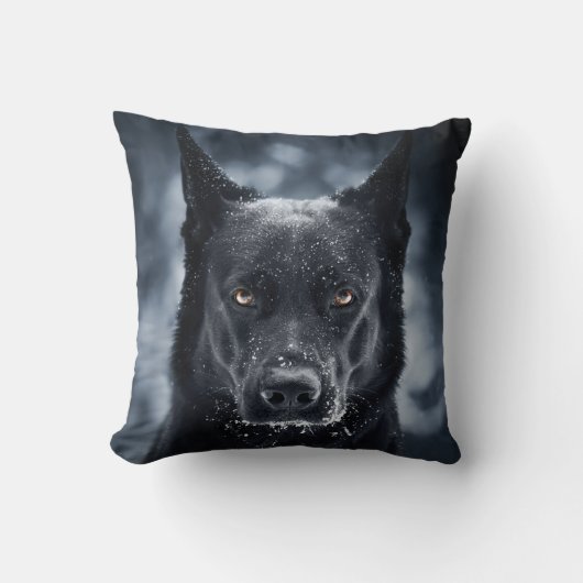 Black German Shepherd Kussen (Voorkant)