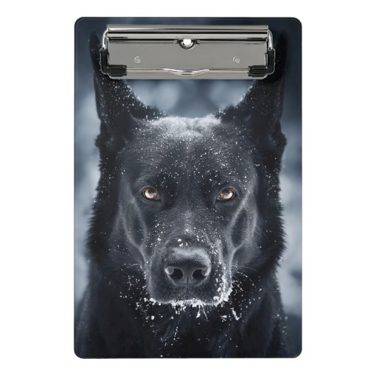 Black German Shepherd Mini Klembord (Voorkant)