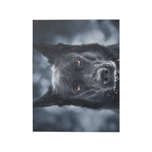 Black German Shepherd Notitieblok (Linkerzijde)