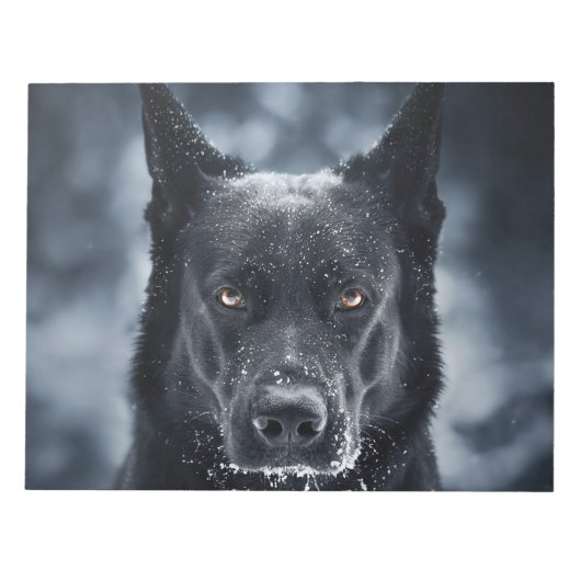 Black German Shepherd Notitieblok (Voorkant)