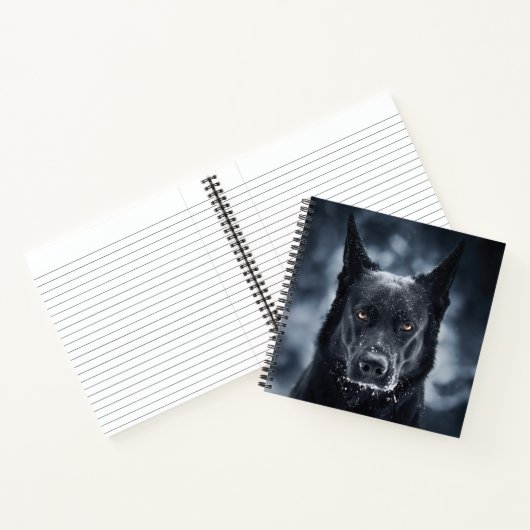 Black German Shepherd Notitieboek (Binnen)