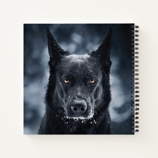 Black German Shepherd Notitieboek (Achterkant)