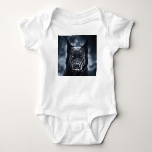 Black German Shepherd Romper (Voorkant)