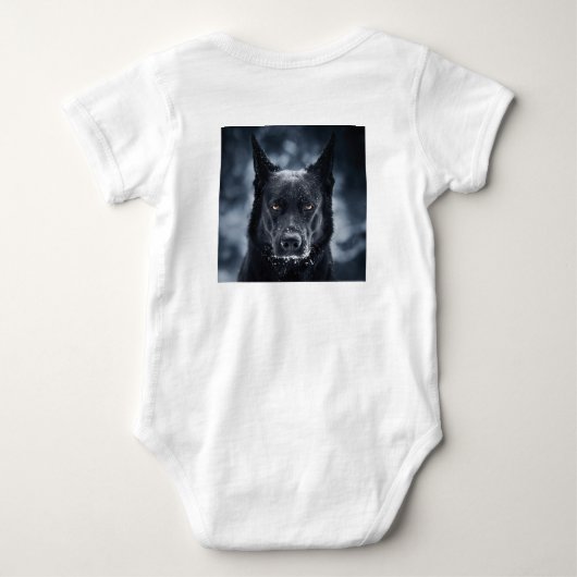 Black German Shepherd Romper (Achterkant)
