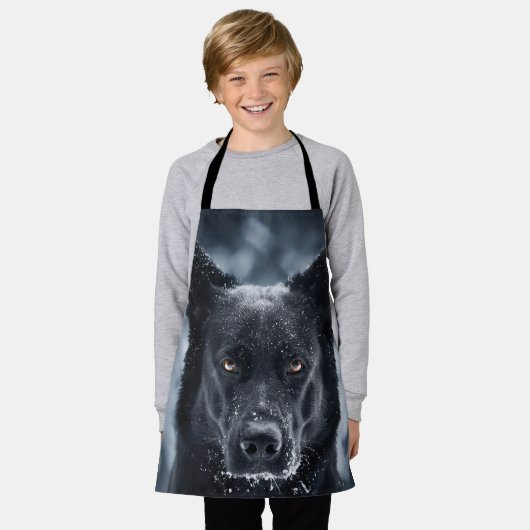 Black German Shepherd Schort (Gedragen)