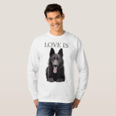 Black German Shepherd Shepard Dog Mam Dad Love T-shirt (Voorkant volledig)