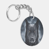 Black German Shepherd Sleutelhanger (Voorkant Links)