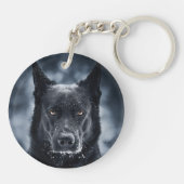 Black German Shepherd Sleutelhanger (Achterkant)