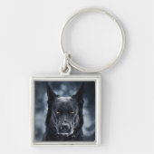 Black German Shepherd Sleutelhanger (Voorkant)