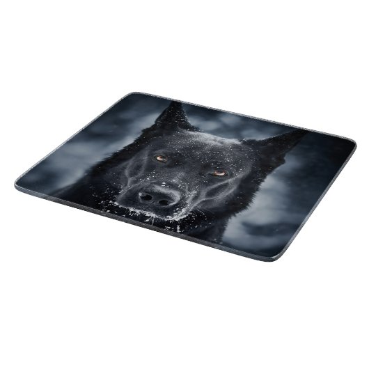 Black German Shepherd Snijplank (Hoek)