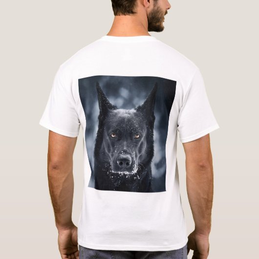 Black German Shepherd T-shirt (Achterkant)