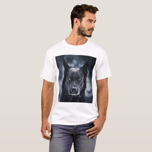 Black German Shepherd T-shirt (Voorkant volledig)