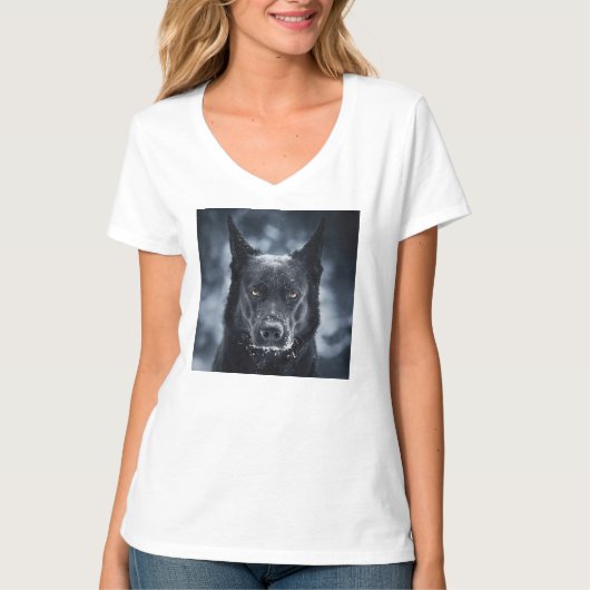 Black German Shepherd T-shirt (Voorkant)